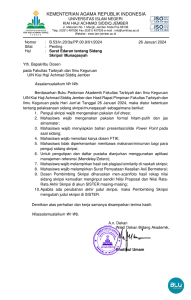 Surat Edaran Pelaksanaan Sidang Skripsi FTIK